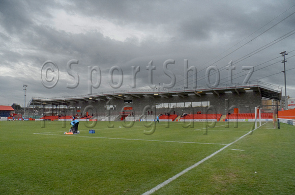 Wider view of new seating area. Ebbsfleet United v Dartford
