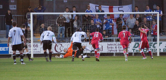 Andy Young for Dartford FC saves goal