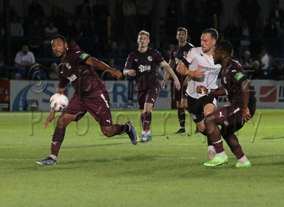 Dover Athletic 1 (Baptiste 45+2'), Dartford 3 (Carruthers 27', Coulson 32', Statham 45')