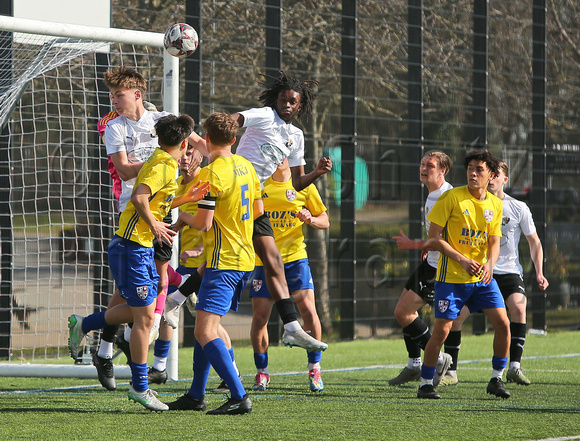 19 March 2025. Dartford Whites 3 Woking 4 in the National League U19 Alliance South Division match at Princes Park.