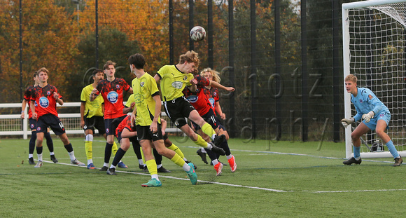 13 November 2024. Dartford Reds 6 Dorking 1 in the National League U19 Alliance Division E match at Princes Park.