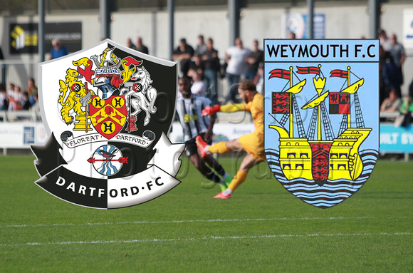 Dartford v Weymouth. Dartford win 3:0 (Josh Johnson 14', Alex Wall 74' (P), 87')