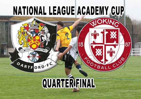 22 February 2023. Dartford U19 Whites 0 v Woking U19 (Youth and Academy) 1 in the National League Academy Cup Quarter Final