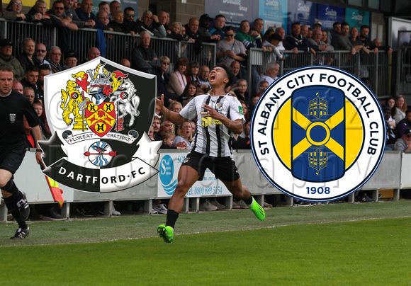 Sunday 7 May 2023. Dartford v St Albans City in a National League promotion play-off semi-final at Bericote Powerhouse Princes Park.