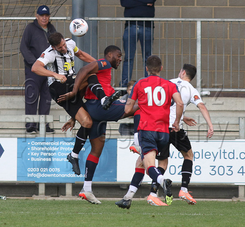 Dartford 2 Hampton and Richmond Borough 1. Charlie Sheringham 63' and Marvin Herschel 72'. Late goal for Hampton Jake Gray 87' (ex-Woking player under Alan Dowson). The win puts Dartford at #8 in the