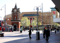 Clocktower and pedestrian area outside the Broadway Centre