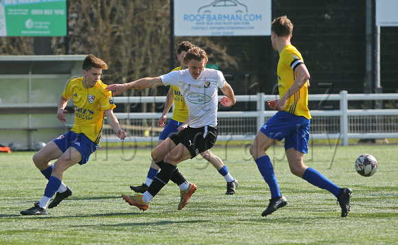 19 March 2025. Dartford Whites 3 Woking 4 in the National League U19 Alliance South Division match at Princes Park.