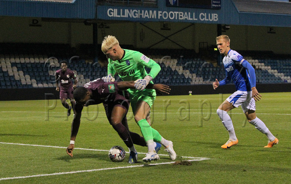 26 September 2023. Gillingham U23 v Dartford  + trialists. Result GFC 4, DFC 1 in a friendly hosted by Gillingham