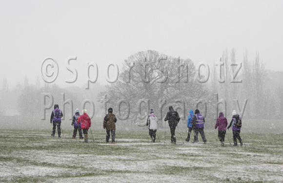 Nordic walking in the snow 2018