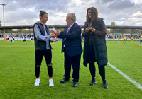 Emily Vaughan received her 50 goal award from Co-Chairman Steve Irving.