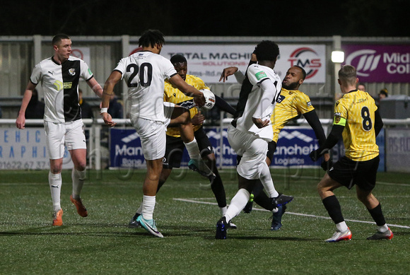 9 January 2024. Maidstone United v Dartford. Dartford lose 2:1 (Harry Kyprianou 69', Matt Rush 74' for Maidstone, Luke Coulson 18' (P).