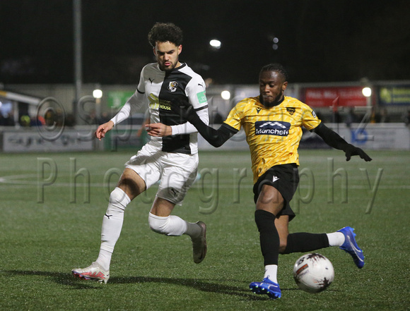 9 January 2024. Maidstone United v Dartford. Dartford lose 2:1 (Harry Kyprianou 69', Matt Rush 74' for Maidstone, Luke Coulson 18' (P).