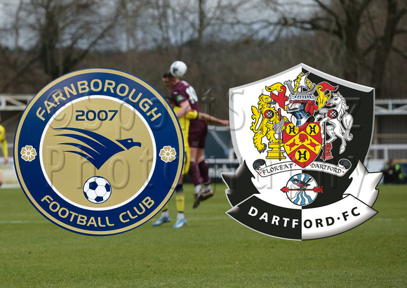 3 February 2024. Farnborough v Dartford. Farnborough win 2 (Kuhl 50', Young 78') Dartford 1 (Tyrell Miller-Rodney 51').