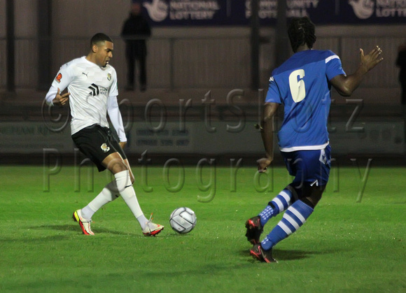 Dartford win 9:0 against Cockfosters FC in the second round of the London Senior Cup.