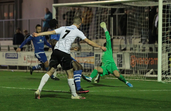Dartford win 9:0 against Cockfosters FC in the second round of the London Senior Cup.