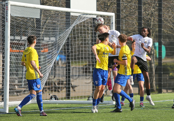 19 March 2025. Dartford Whites 3 Woking 4 in the National League U19 Alliance South Division match at Princes Park.