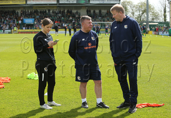 13 April 2024. Yeovil Town 3 (Pearson 8', Morgan 42', Fisher 70') Dartford 1 (Luke Coulson 5').