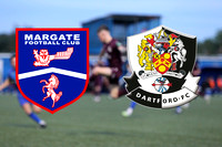 18 July 2023. Pre-season match against Margate at Hartsdown Park. Margate won 2:0. Goals by Roberts and Greenhalgh.