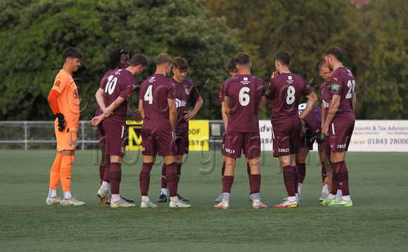 18 July 2023. Pre-season match against Margate at Hartsdown Park. Margate won 2:0. Goals by Roberts and Greenhalgh.