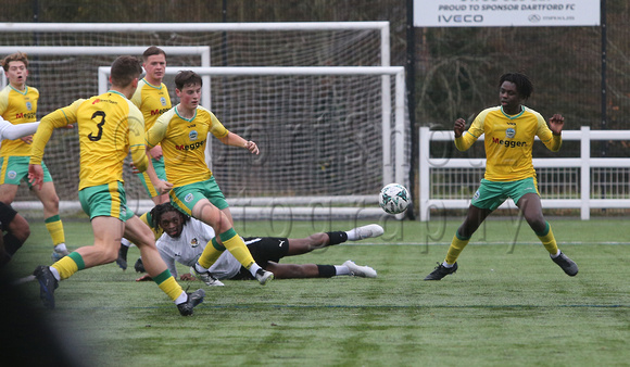 11 December 2024. Dartford Whites 2, Dover Athletic 3 in the National League Academy Cup First Round match at Princes Park.