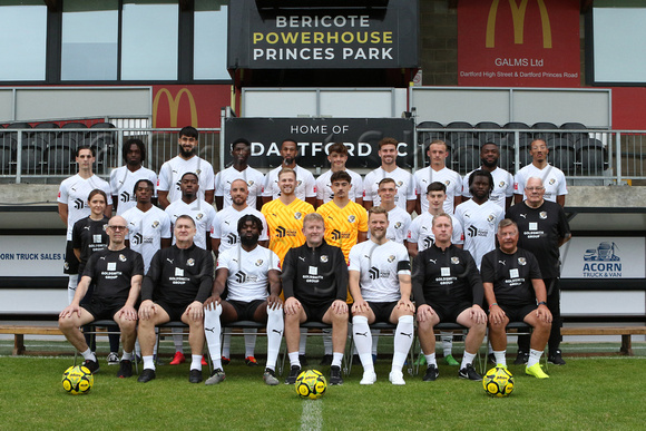 Dartford squad official photo 2024/25 season Home Kit