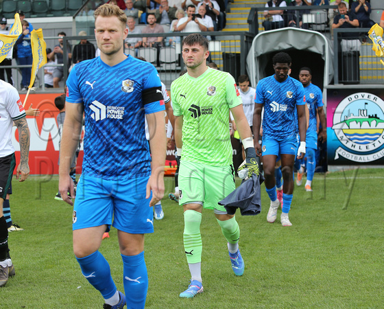 7 September 2024. Dover Athletic 5 (Soares-Junior 25', 82', Wilkinson 27', 50', Baptiste 43') Dartford 1 (Jeremiah Pinder 56').