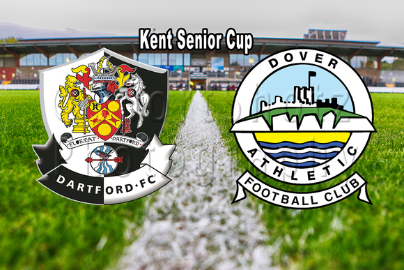 Dartford v Dover Athletic in the Kent Senior Cup. Dartford win 2:1 (Jordan Greenidge 18', 75'. Luke Baptiste 86')