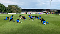 Dartford squad warm-up